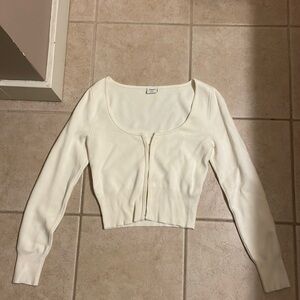 White Abercrombie sweater